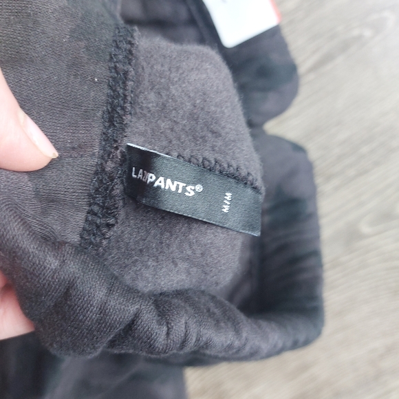 Lazy Pants black camo sweatshirt hoodie + sweat pant set. Sweatsuits Medium M - Picture 6 of 12